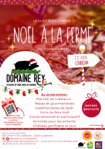 Noël à la ferme au Domaine du Rey à Loubersan