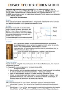 Téléchargez la fiche de la course d'orientation