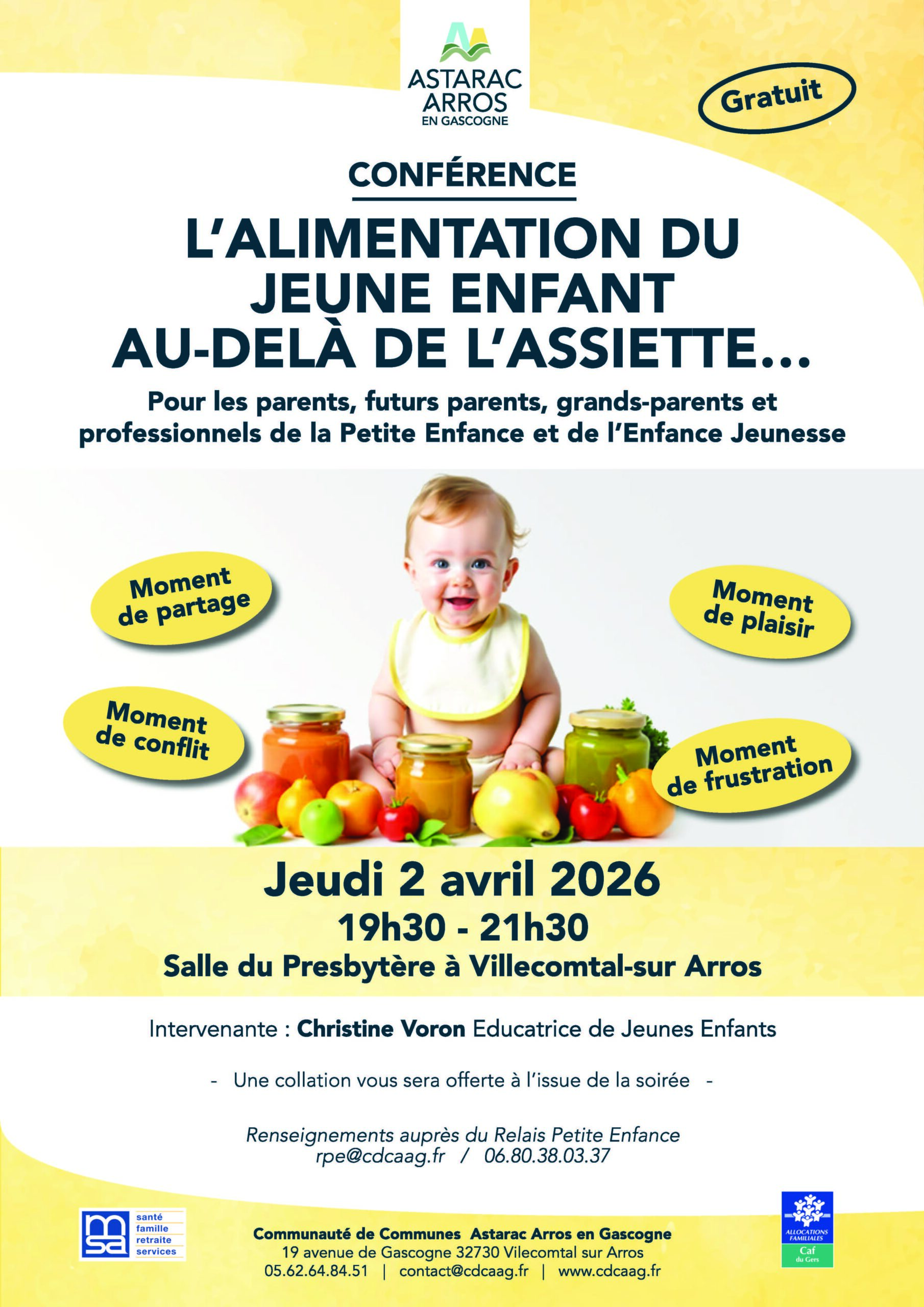 Conférence : l&rsquo;alimentation du jeune enfant au-delà de l&rsquo;assiette