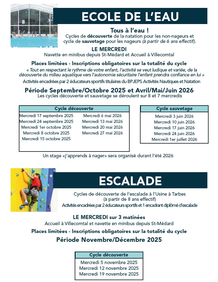 Places disponible : cycle découverte de l&rsquo;école de l&rsquo;eau !